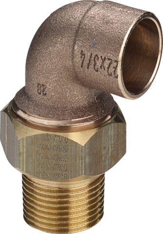 Viega Winkelverschraubung 94098G konischdichtend in 28mm x R1 Rotguss