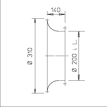 Helios ASD 200 Ansaugdüse (ohne Schutzgitter) Außendurchm. 310 mm