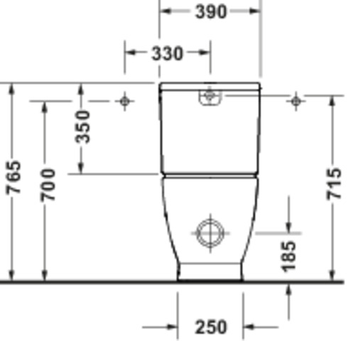 Duravit D-Code Stand-WC f.Kombi.,Tiefsp., Abgang Waagr.,Weiß Hochglanz