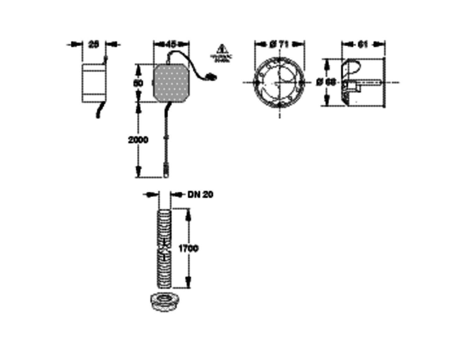 WC-Rohbau-Set 1061/1065 230/6 VDC