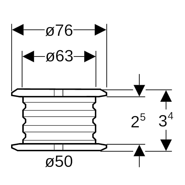 Geberit Rohrschelleneinlegeschale d50