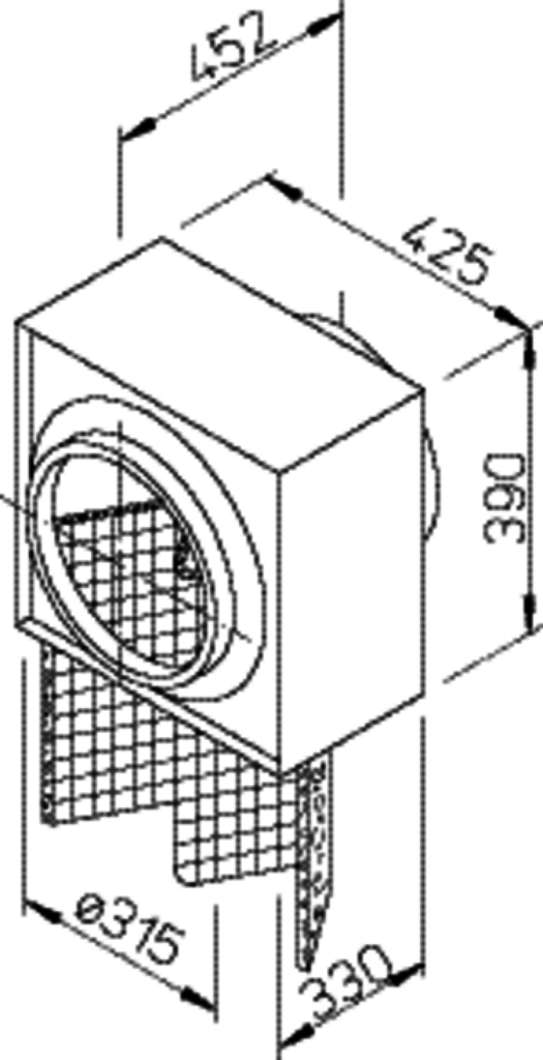 Helios LFBR 315 Luftfilter-Box für Rohr DN 315 mm
