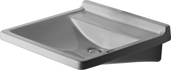 DU Waschtisch Starck 3 Vital Med 600 mm ohne ÜL, mit HLB, HL-Vst., weiß WG