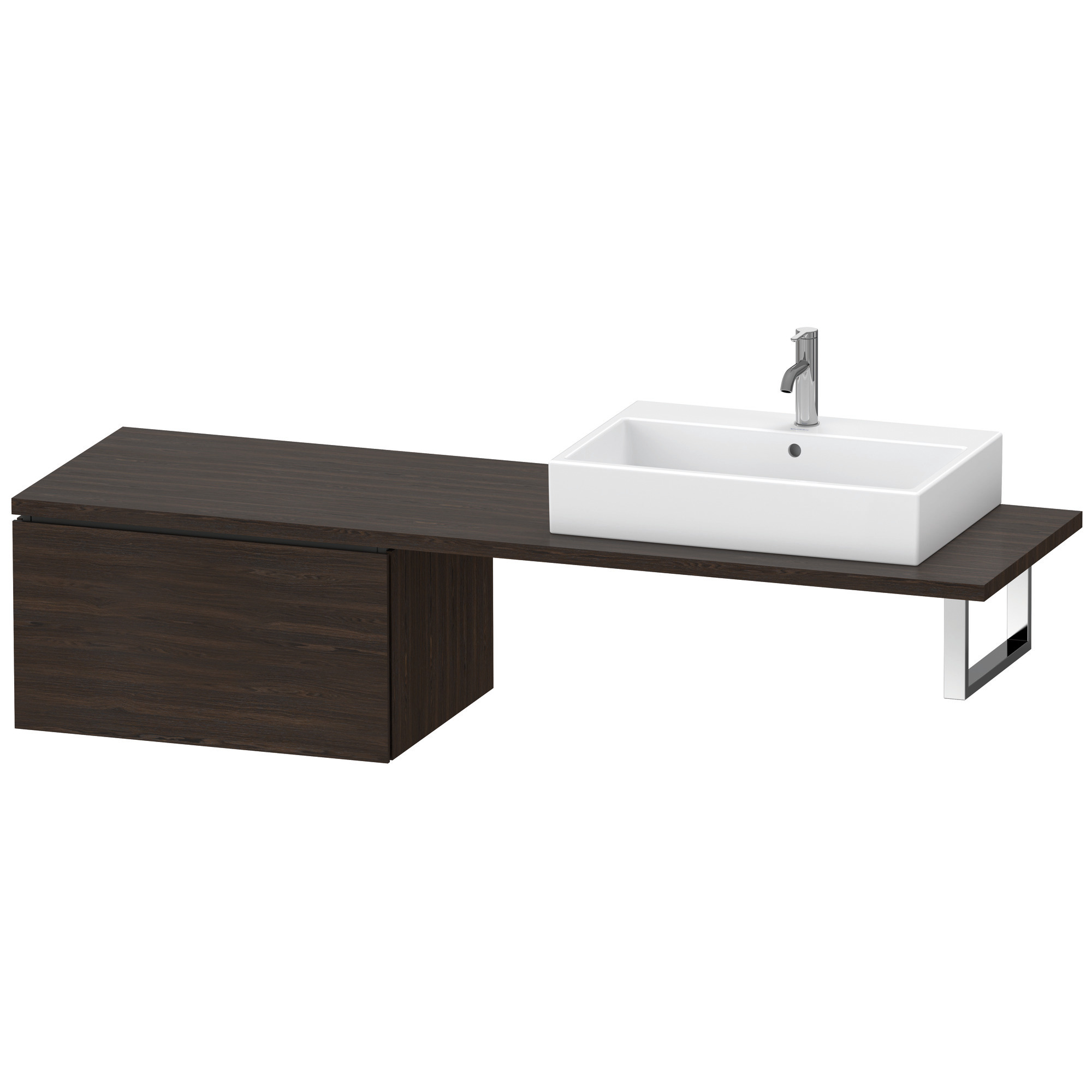 Duravit US f.Kons.Comp. L-Cube400x720x547mm 1 Ausz.nussbaum gebürstet