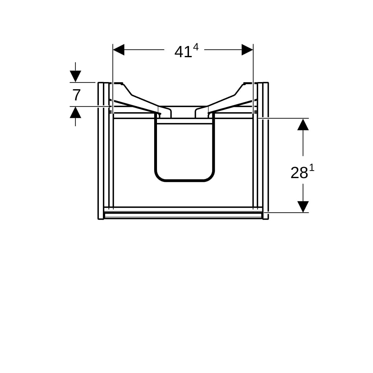 Geberit Renova Plan US f. WT, m. 2 Schubladen 50,4x60,6x40,5cm, lava/l. seidenmatt