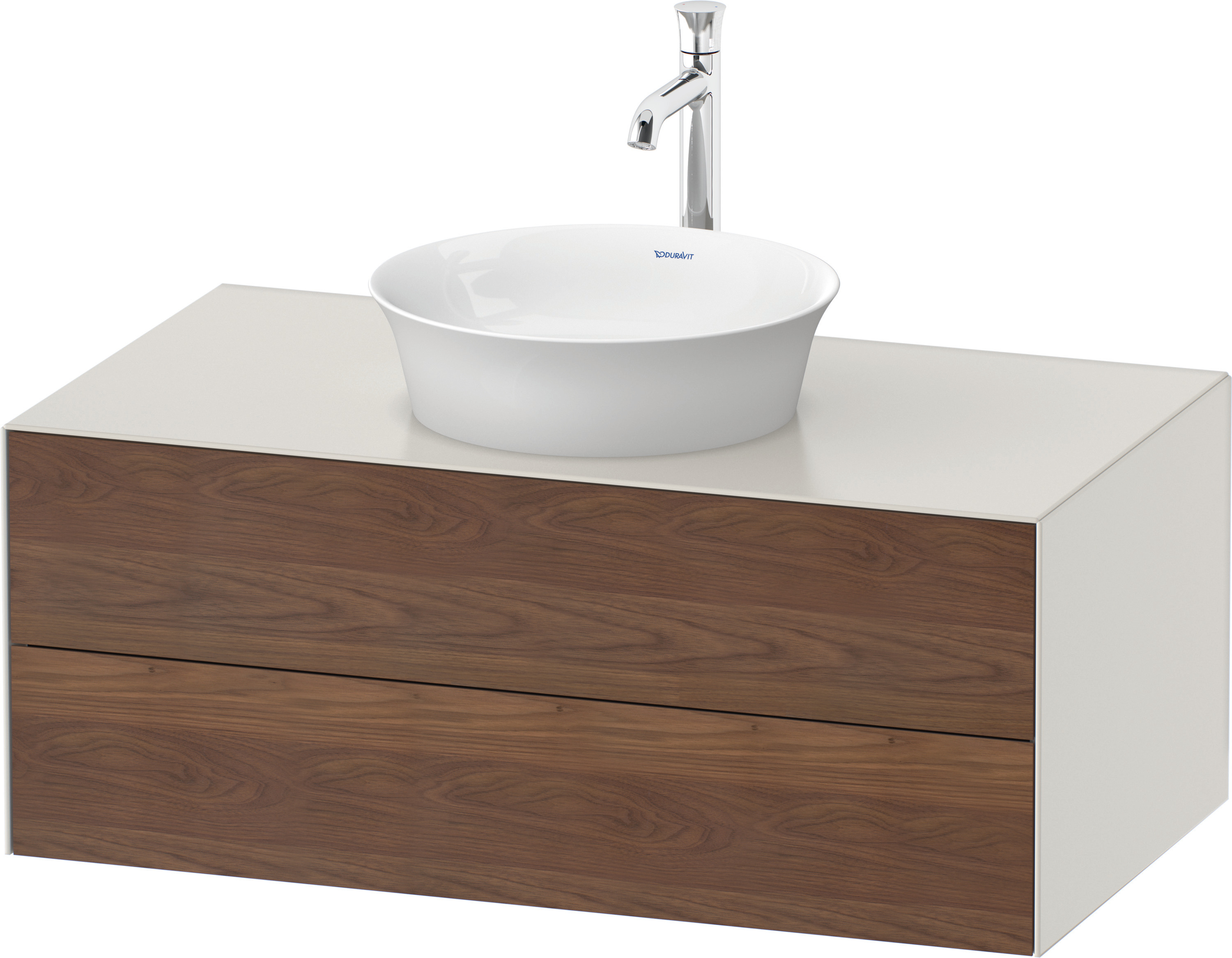 Duravit WTU White Tulip wandhängend, 2 SchKa 408x1000x550mm,A.Nussb.M/NordicWeiß Sdm