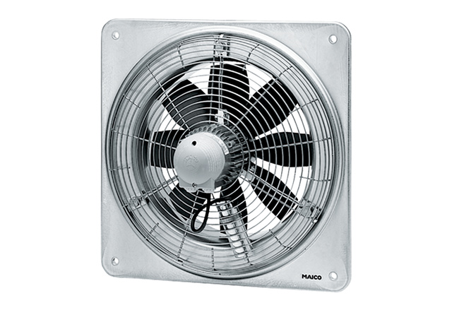 Maico Axial-Wandventilator DZQ 30/6 B quadrat. Wandplatte, Drehstrom, DN300