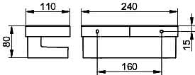 KEUCO Duschkorb Collection Moll 12758, 2-tlg., verchromt/anthrazit