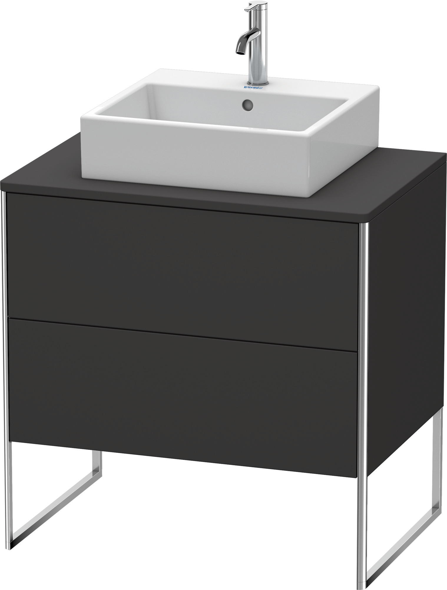 Duravit WT-Unterbau XSquare, 2 SK, bodenst. 778x800x548mm, Graphit Supermatt,