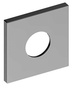 KEUCO Wandrosette IXMO 59556, für Ab- und Umstellv.,eckig,105x105mm,Schwchr.geb.