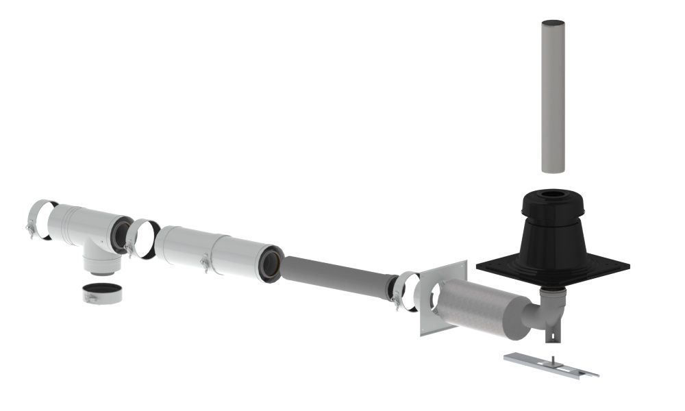 Remeha PPS-Grundbausatz RUS DN 60/100 - 60, Schacht Remeha PPS-Grundbausatz RUS DN 60/100 - 60, Schacht
