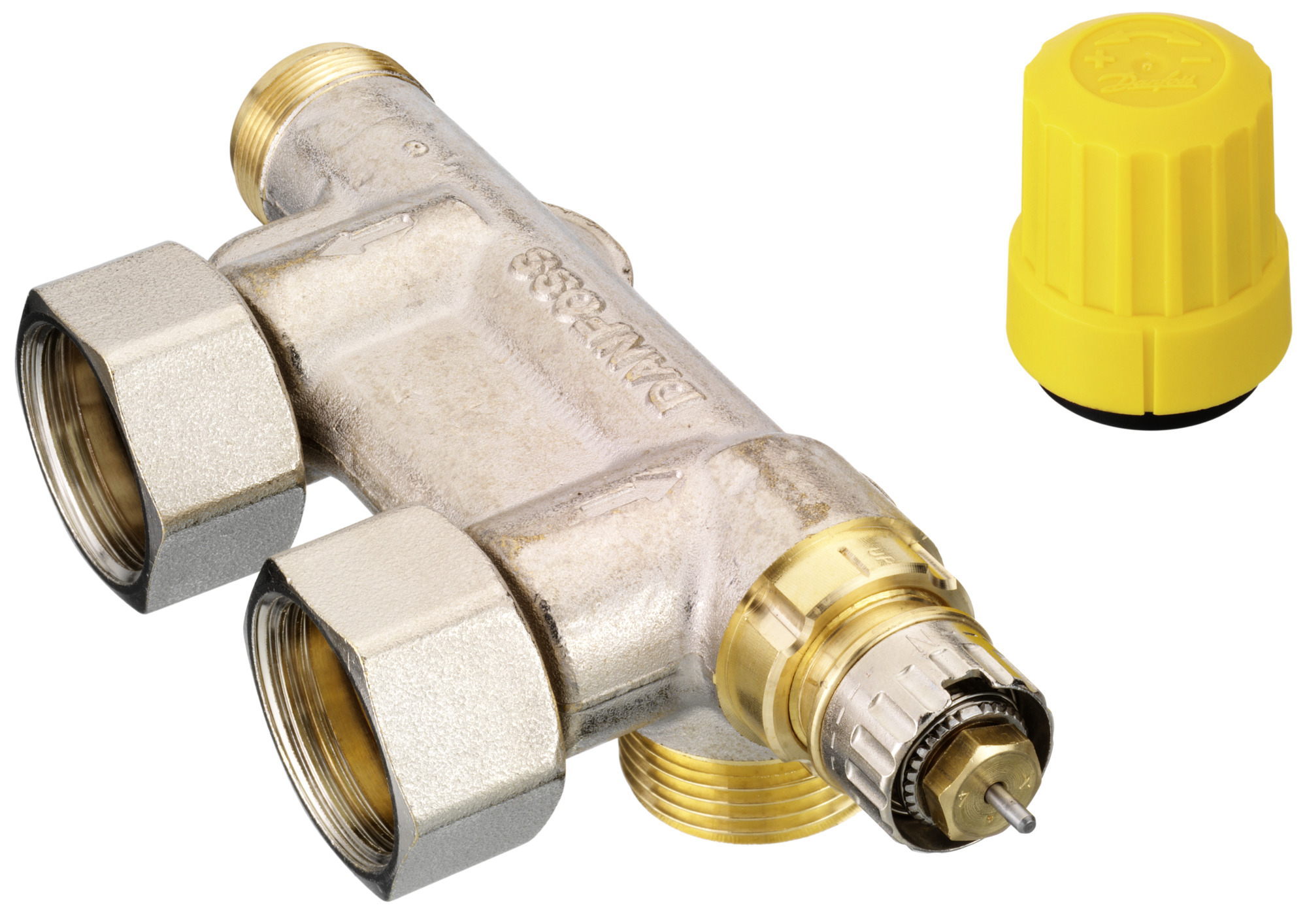 Danfoss Anschlussarmatur VHS-UR Heizkörper R 1/2, Eck, vernickelt