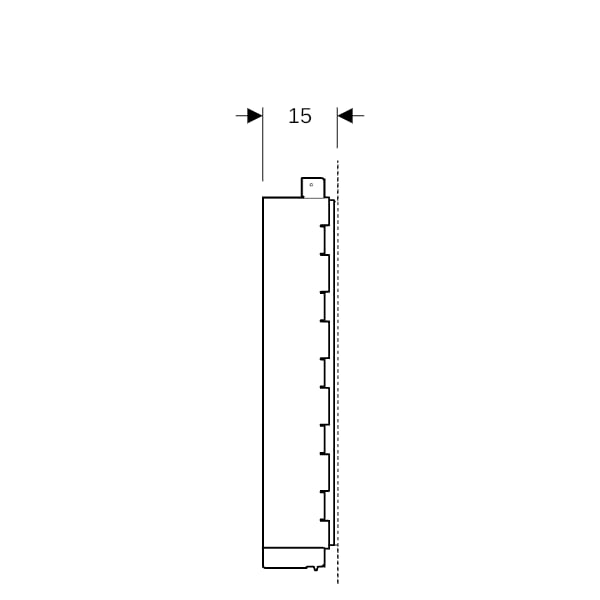 Geberit Duofix Element für Nischenablagebox mit Einlegeböden