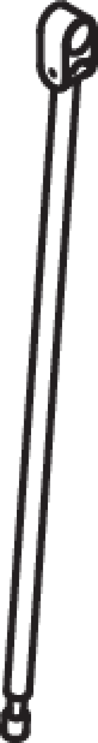 HEWI Bodenstütze f.SK-Griffe 950.50., L:643mm, Edst., Anb. farbig signalweiß