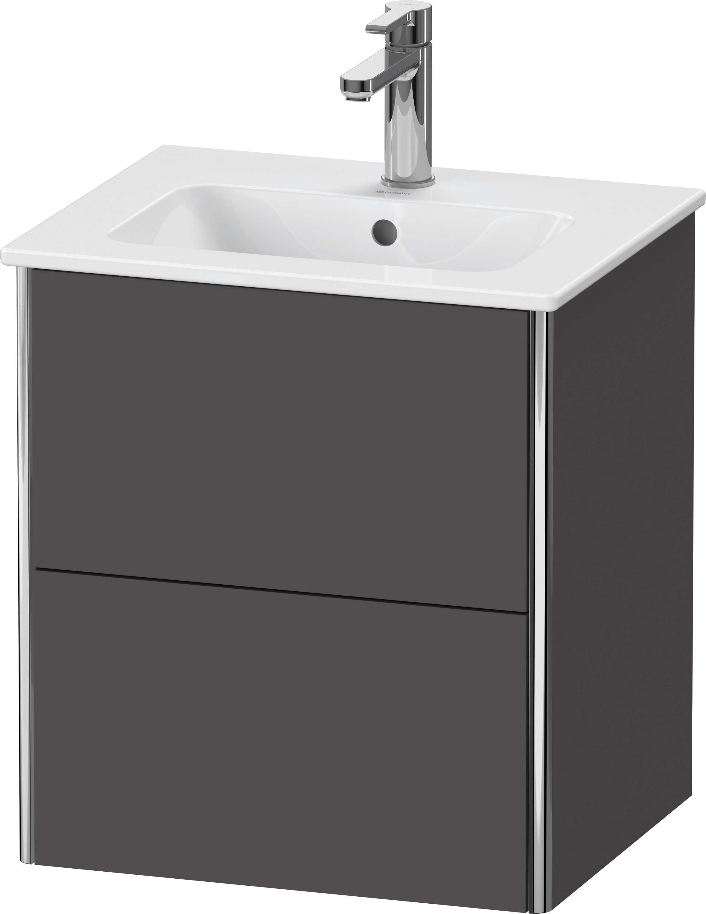 Duravit WTU XSquare wandhängend, 2 Schubk. 560x510x418mm, Graphit Matt