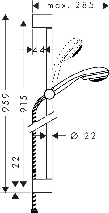 Hansgrohe Brauseset Crometta 85 Vario mit Unica Crometta Typ 90 chrom Hansgrohe Brauseset Crometta 85 Vario mit Unica Crometta Typ 90 chrom