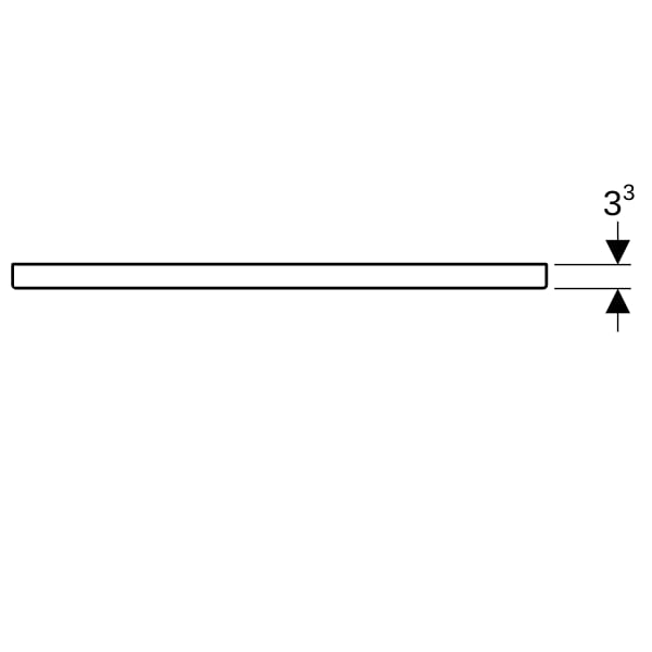 Geberit Griff, B:75cm hochglanz verchromt