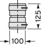 Vaillant Set 3 Verbindungsstück Brennw. für flexible Abgasleitung DN 100, PP