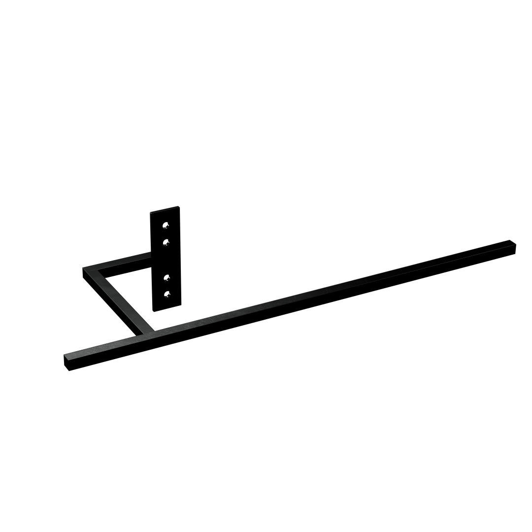 Kermi Handtuchbügel lang RAL 9005 Abmessungen: 440 mm, Tiefschwarz