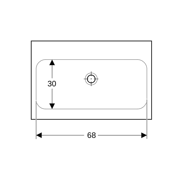 Geberit iCon Light Aufsatzwaschtisch 75x48cm ohne Hahnloch, ohne Ül., weiß, KeraTect
