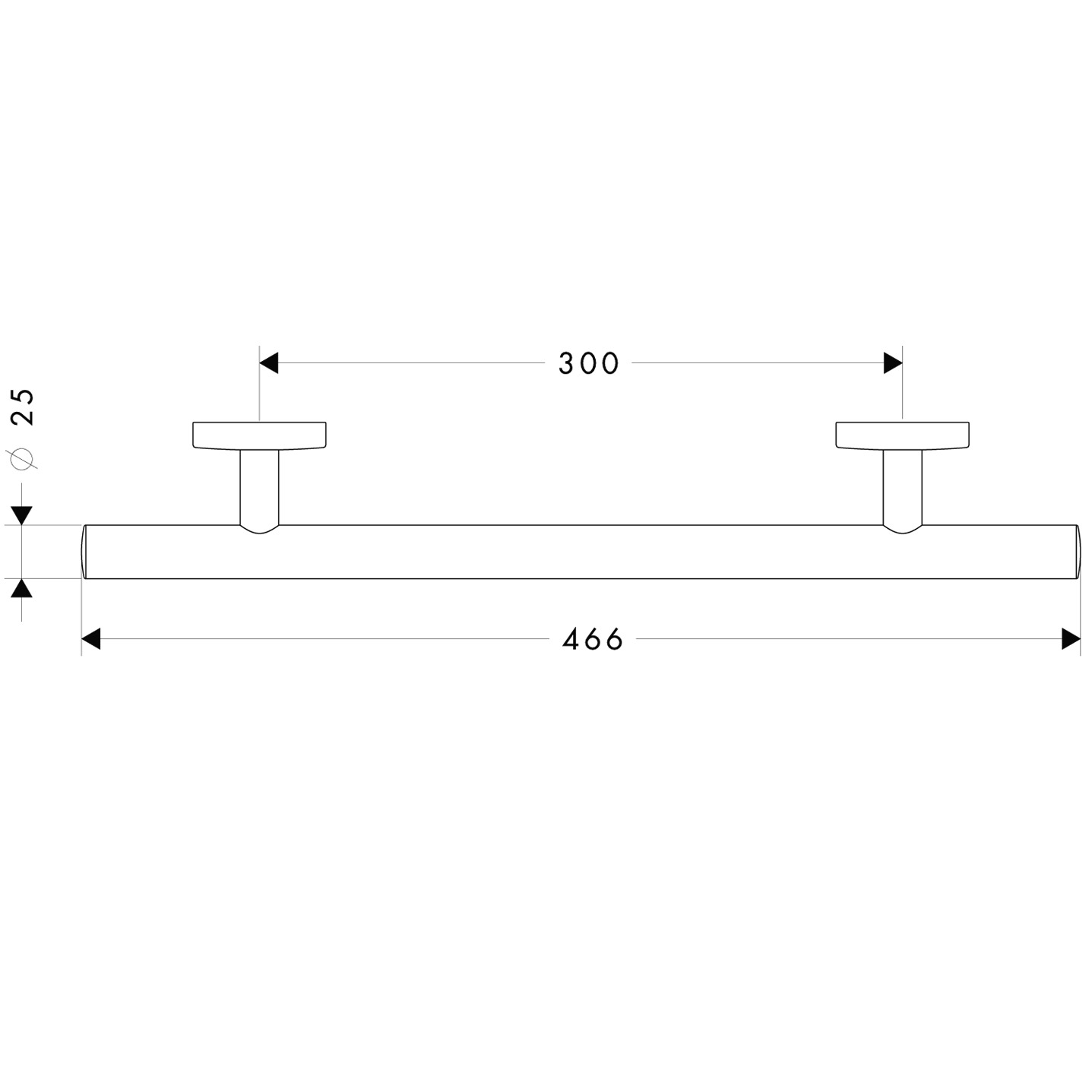Hansgrohe Haltegriff Logis 300mm chrom 