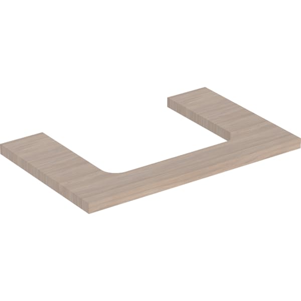 Geberit ONE WT-Platte, Ausschnitt mi. für AWT 75x3x47cm, Eiche