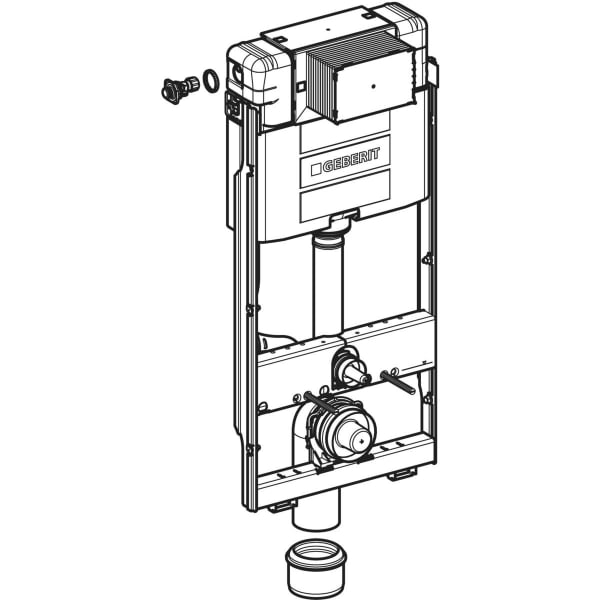 Geberit GIS Element für Wand-WC 114cm mit Omega UP-SPK 12cm Bet. Vorne