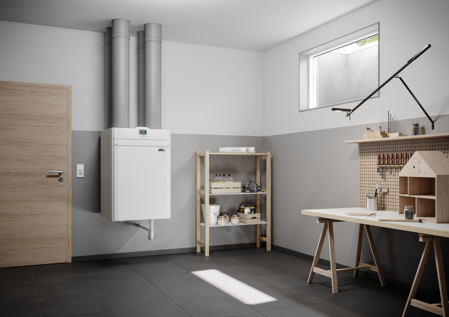 Kermi x-well S460 E Wohnraumlüftungsgerät m. Enthalpie-WT