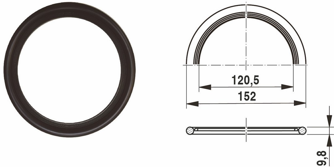 BOSCH Ersatzteil TTNR: 63043454 Dichtring 120x152x10mm everp BOSCH Ersatzteil TTNR: 63043454 Dichtring 120x152x10mm everp