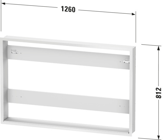 Duravit Einbauset 'Licht und Spiegel' Einbaumontagerahmen und Einbaurahmen