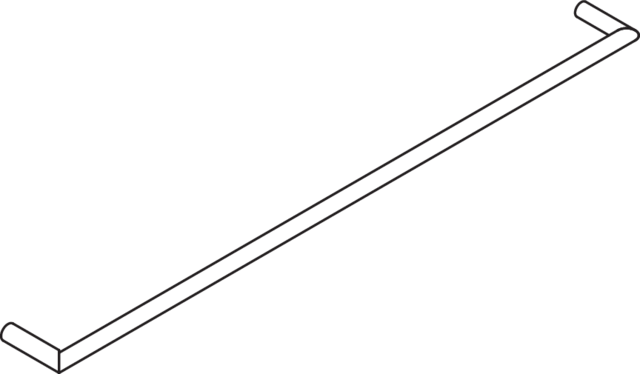 HEWI Badetuchhalter Sys 162, edst., A: 800mm, matt geschliffen