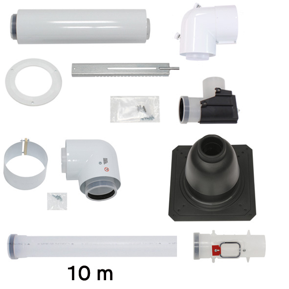 Vaillant Paket 1.51 Luft-/Abgasführung starr, Anschluss-Set D 80/125 PP (3 St.)