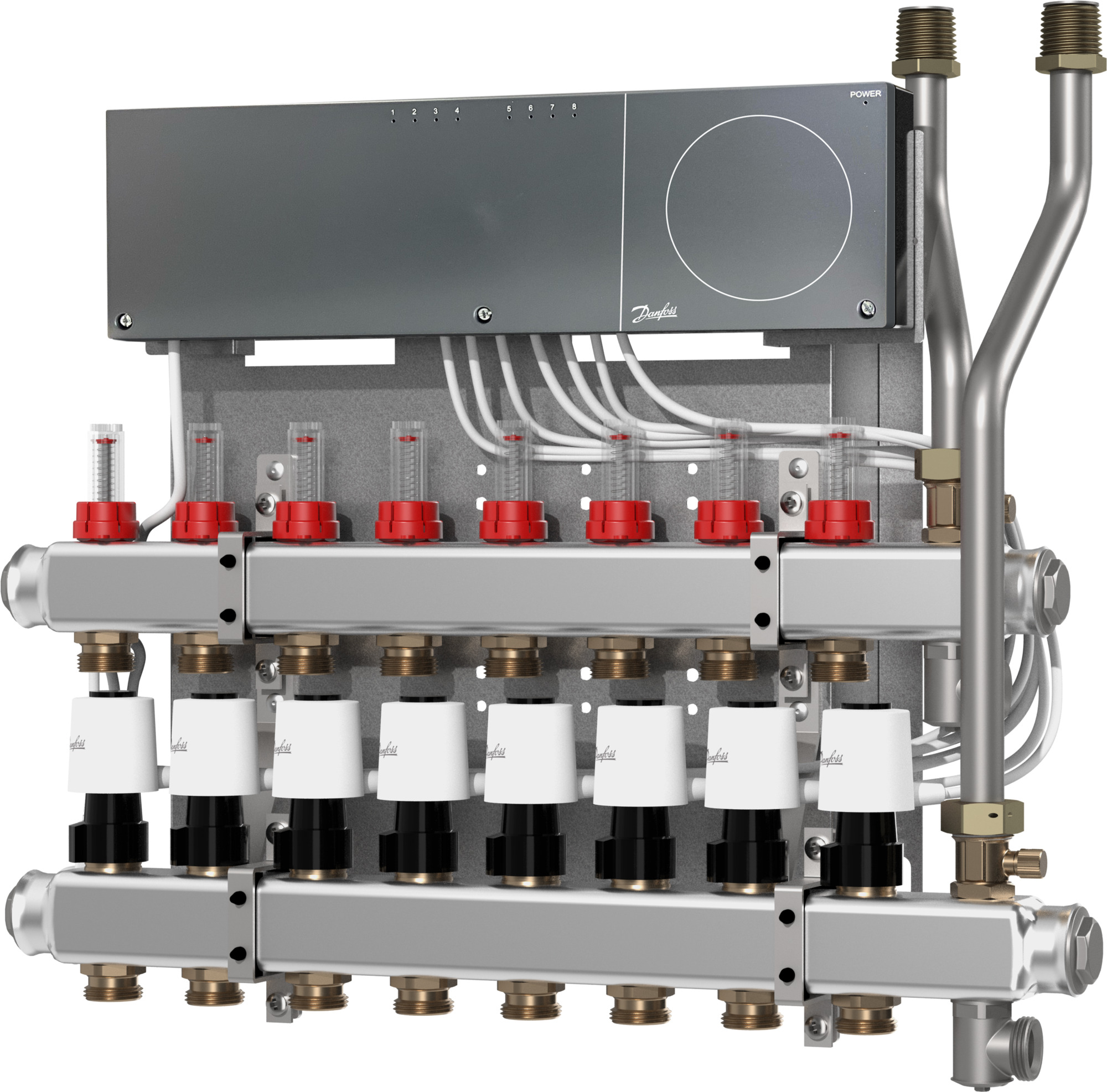 Danfoss Heizkreisverteiler Typ SGC 12 Heizkreisen u. Icon Hauptregler 230V