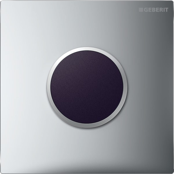 Geberit Typ 10 Abdeckplatte für UR-Strg. IR rund, hgl.verchr. / mattverchromt