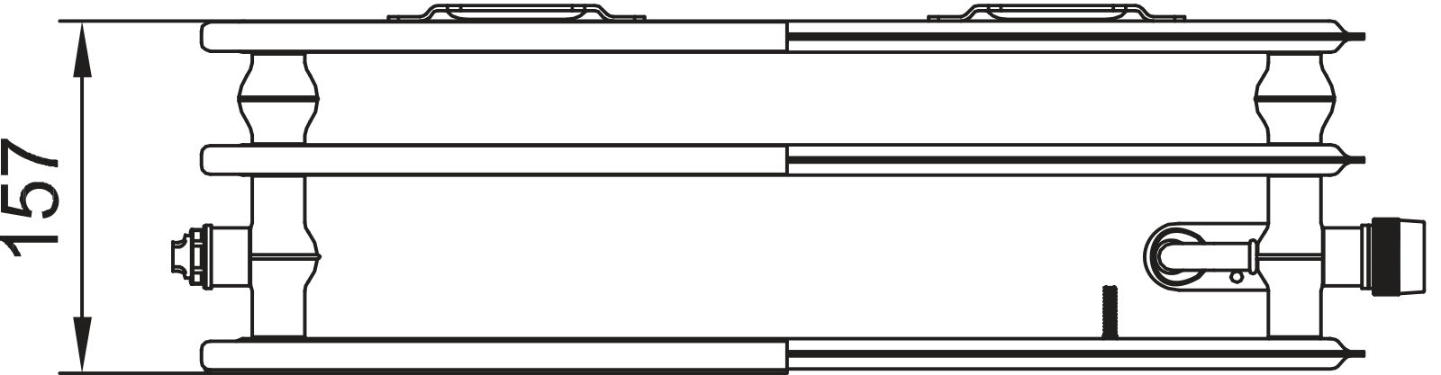 Kermi x2 Plan-V Hyg T30 305x157x705 QN547, RAL9016, 10bar, Vent.re, o.Abd,BK