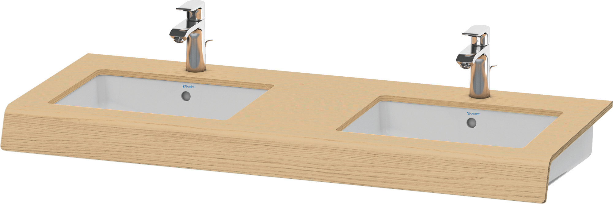 Duravit Konsole var. DuraStyle 550x800x100mm 2 Ausschnitt, Eiche Natur