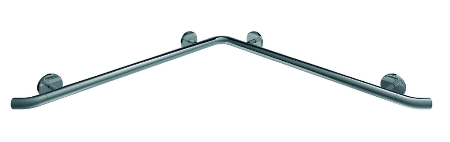 HEWI Dusch-Wannenhdl.,W1:800mm,W2:560mm, d:33mm, Kst., chromoptisch beschichtet
