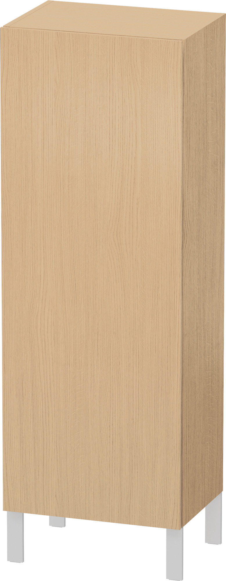 Duravit Halbhochschrank L-Cube 363x500x1320mm 1 Tür, TA li., Eiche Natur