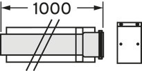 Vaillant Verlängerungsrohr Brennwert Luft-/Abgasführung, PP, 60/100, 1,0 m