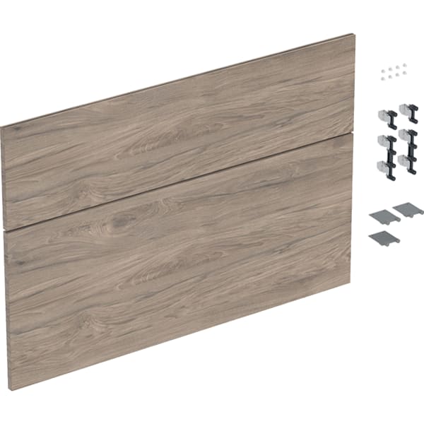 Geberit Schubladenfront Set für iCon für WT B:90cm, Nussbaum hickory