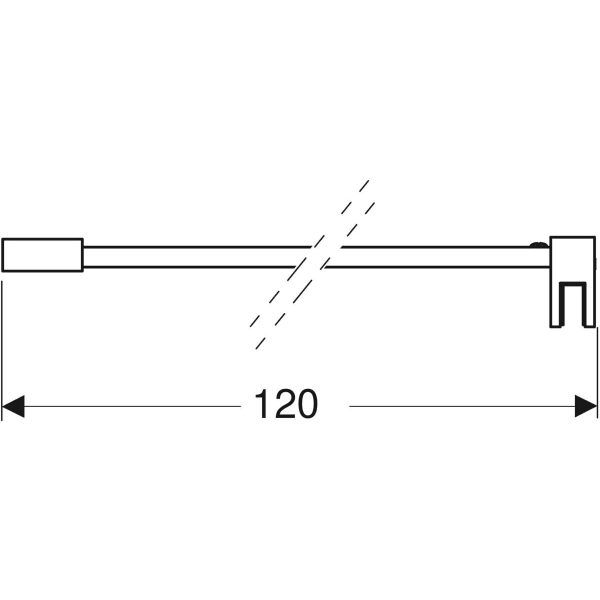 Geberit Stabilisierungsstange Wandmontage für Walk-in-Duschwand