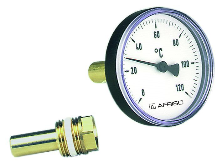 Remeha Speicher-Thermometer mit Tauchh. R 1/2, 0-120 Grd., L=100 mm, D=80 mm Remeha Speicher-Thermometer mit Tauchh. R 1/2, 0-120 Grd., L=100 mm, D=80 mm