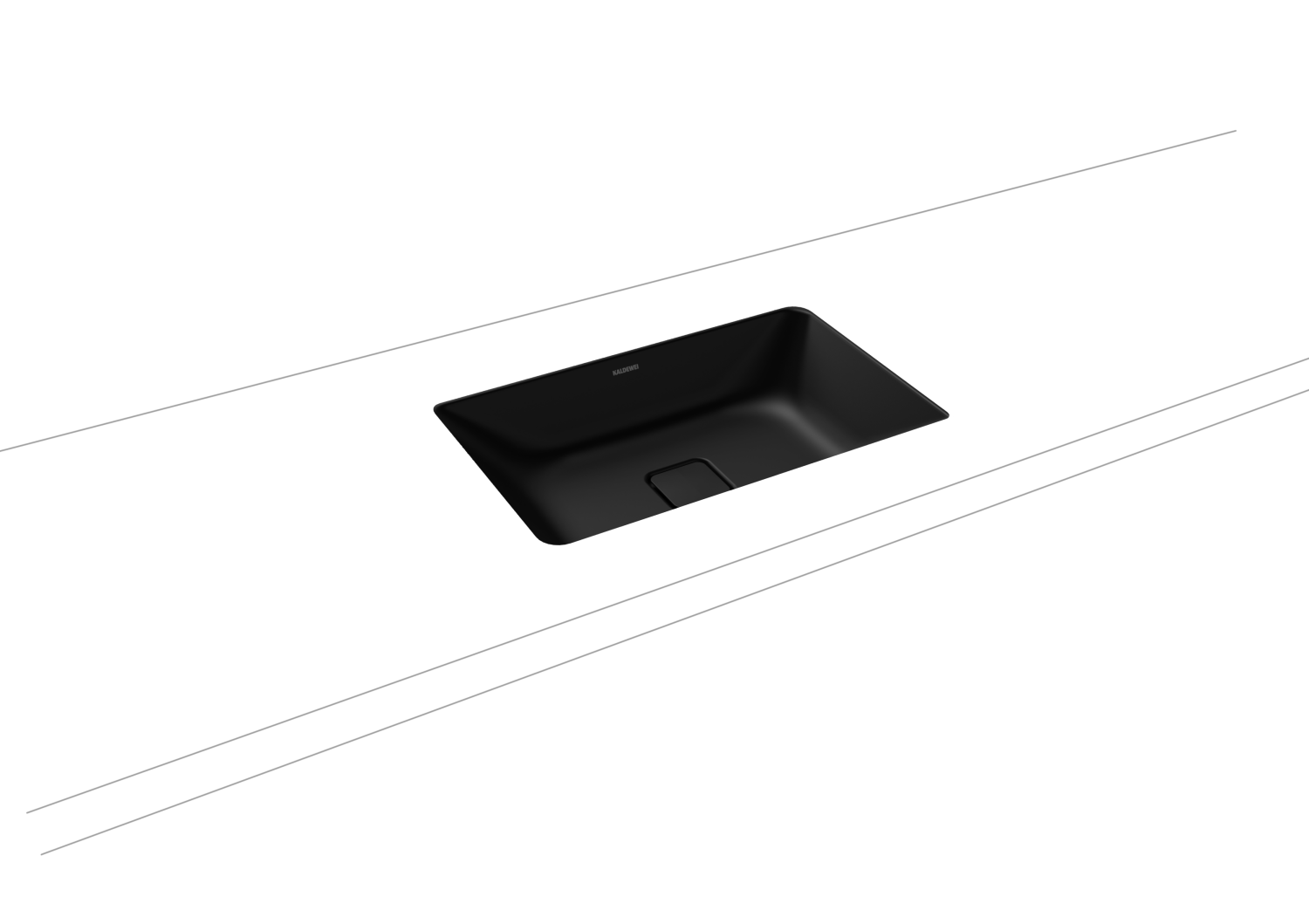 KA WB CONO UNTERBAUWASCHTISCH Mod.3087, 569x382mm,schwarz matt 100,PEFF,AD,oÜL