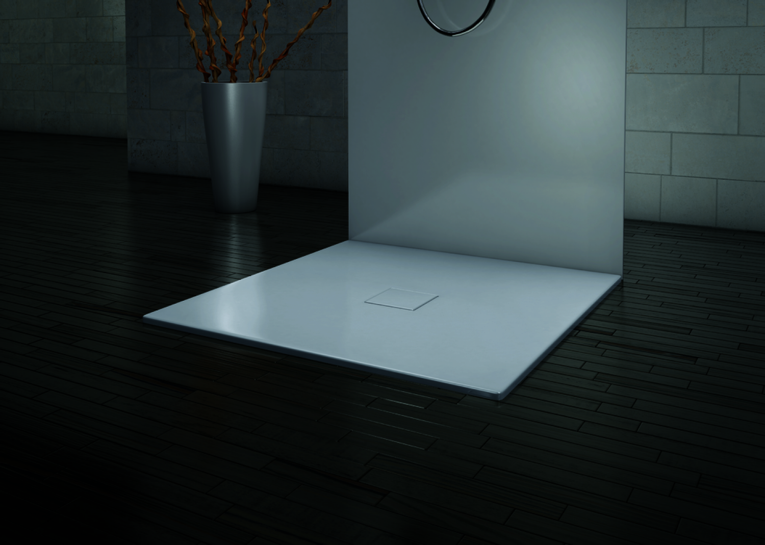 KA DW CONOFLAT Mod.783-1,900x900mm, alpinweiß,Invisible Grip