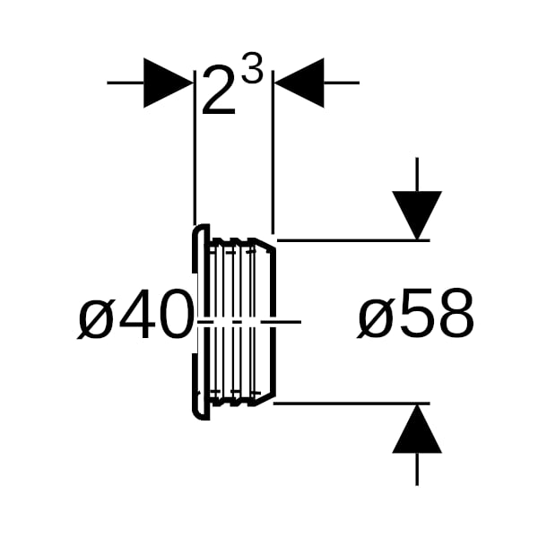 Geberit Manschette EPDM für d63 d 40x58 mm