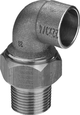 Viega Winkelverschraubung 94098G konischdichtend in 28mm x R1 Rotguss