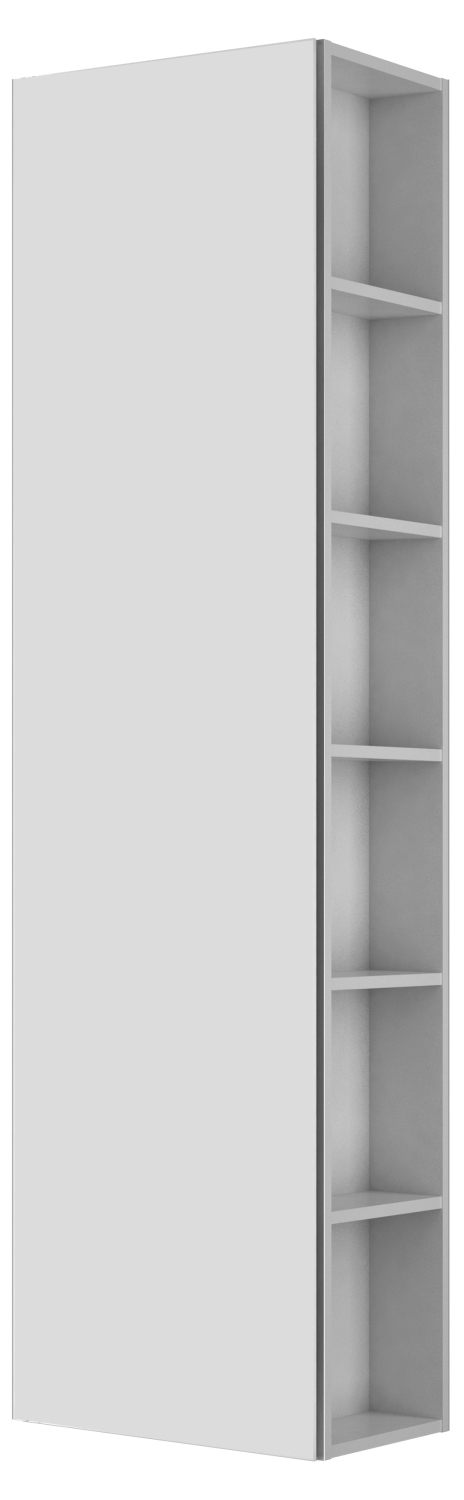 KEUCO Hochschrank X-Line 33132,Regal rechts trüffel/Glas trüffel, 480x1750x300mm