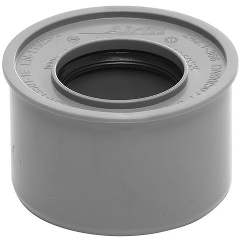 airfit Superkurz-Reduzierstück DN 90x50 aus PP, grau