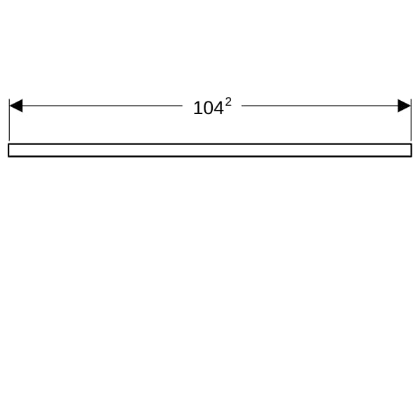 Geberit ONE WT-Platte, Ausschnitt li, für AWT 105x3x47cm, sandgrau hgl.