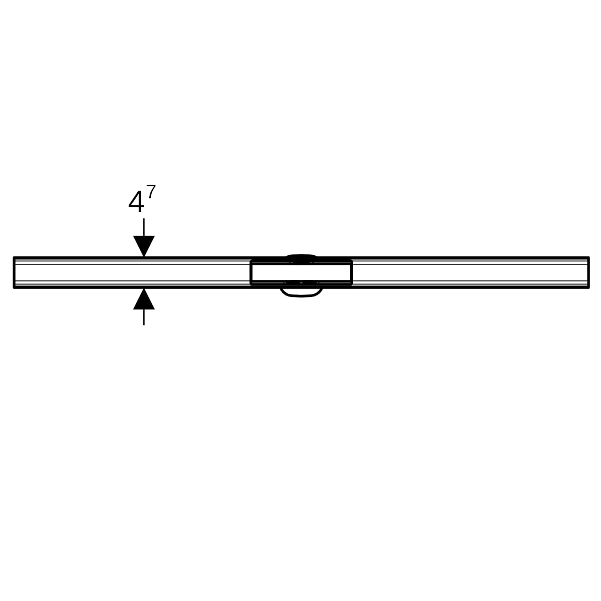 Geberit CleanLine60 Duschrinne, L:30-130 cm für dünne Bodenbeläge
